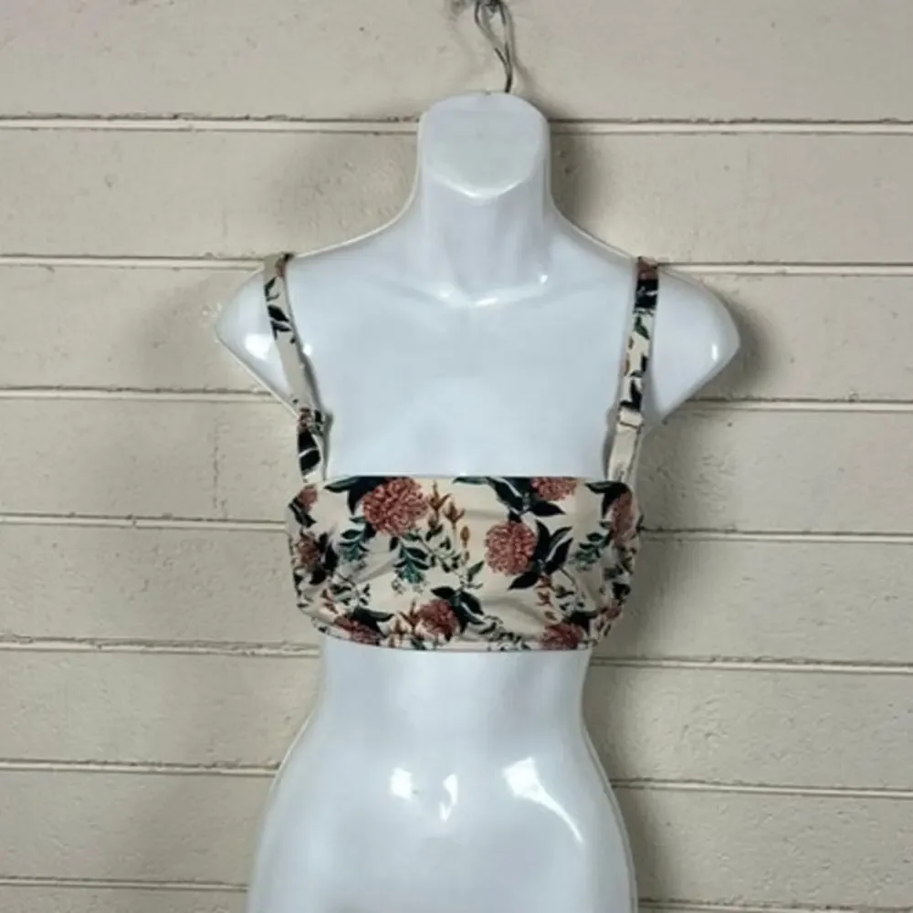 Beach Riot Floral Bikini Top size M